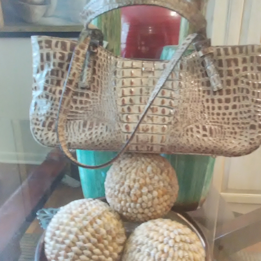 Crocodile short handbag